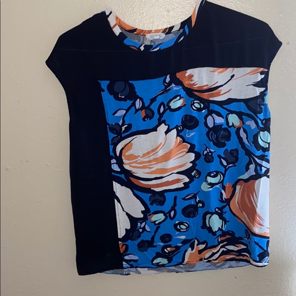 black and floral tunic